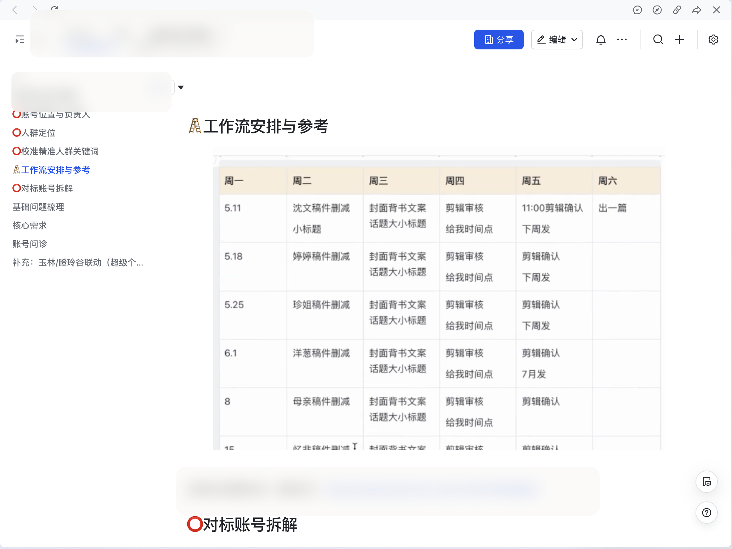 内容资产案例：新媒体账号工作流（已脱敏）